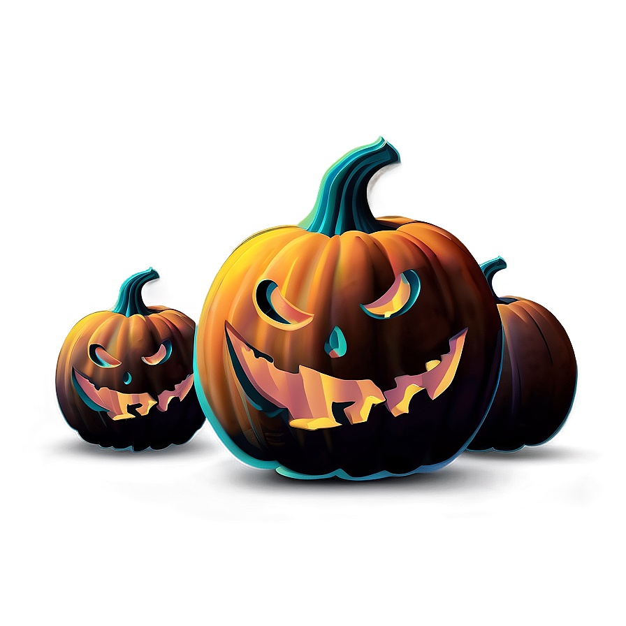 Ghostly Scary Pumpkin Scene Png 44 PNG Image