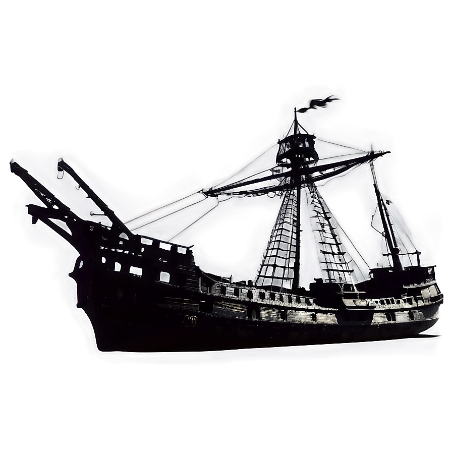 Ghostly Shipwreck Silhouette Png Veh PNG Image