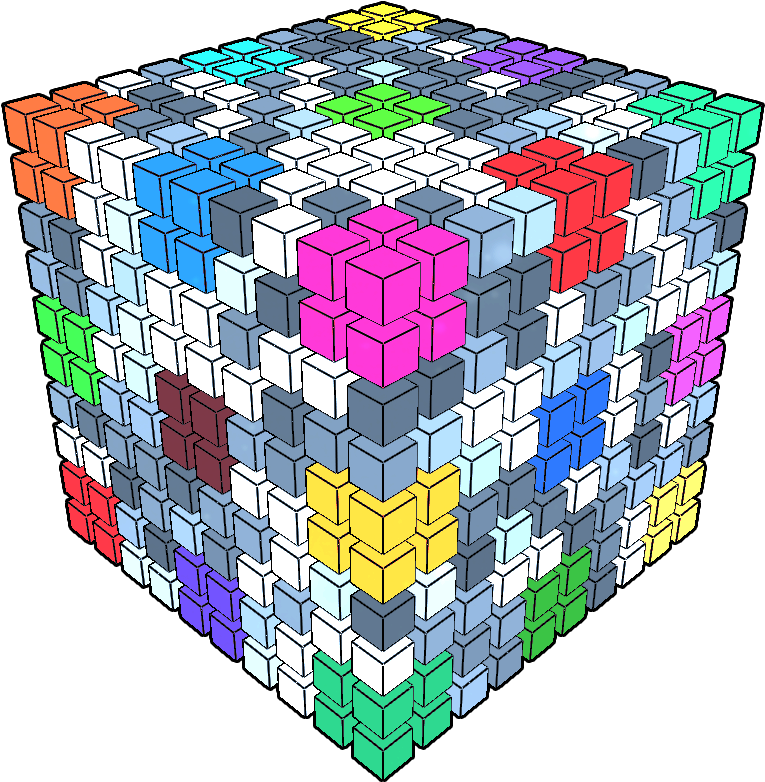 Giant Rubiks Cube Pattern PNG Image