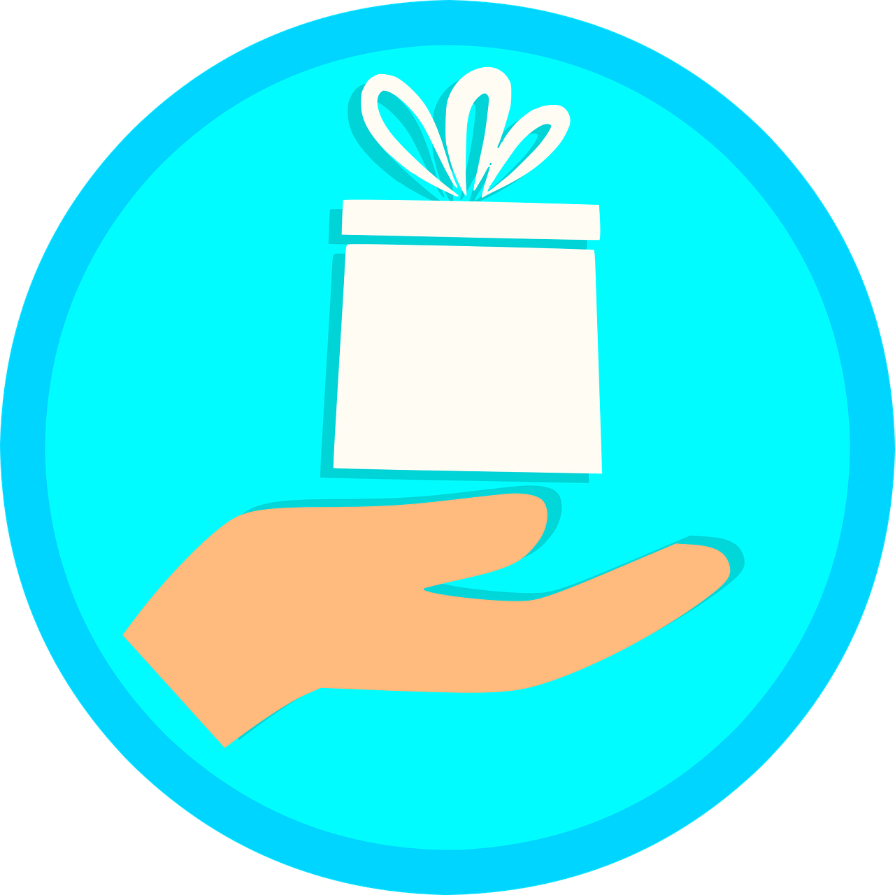 Gift Iconon Hand PNG Image