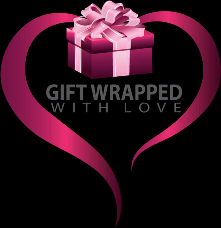 Gift Wrapped With Love Graphic PNG Image