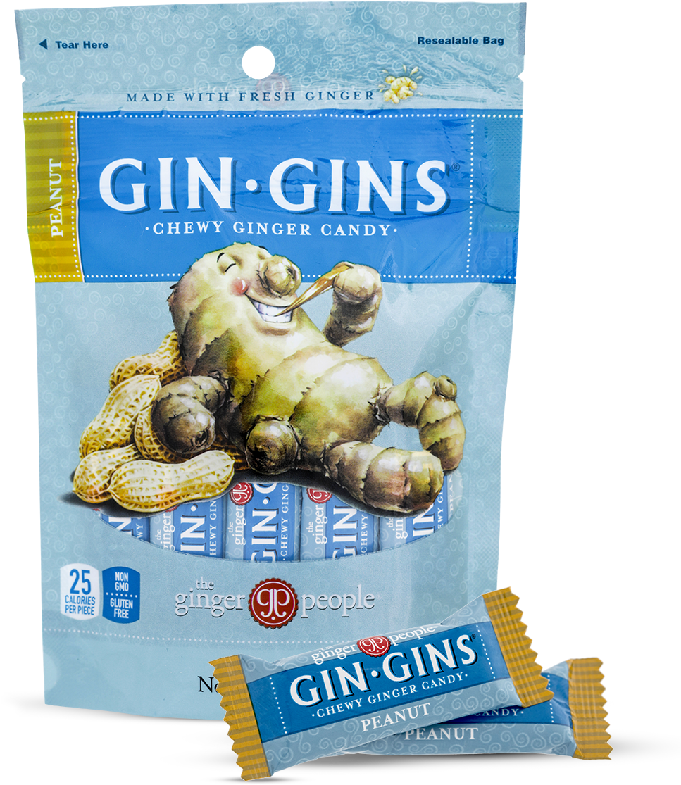 Gin Gins Chewy Ginger Candy Package PNG Image