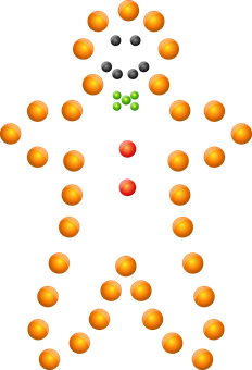 Gingerbread Man Pixel Art PNG Image