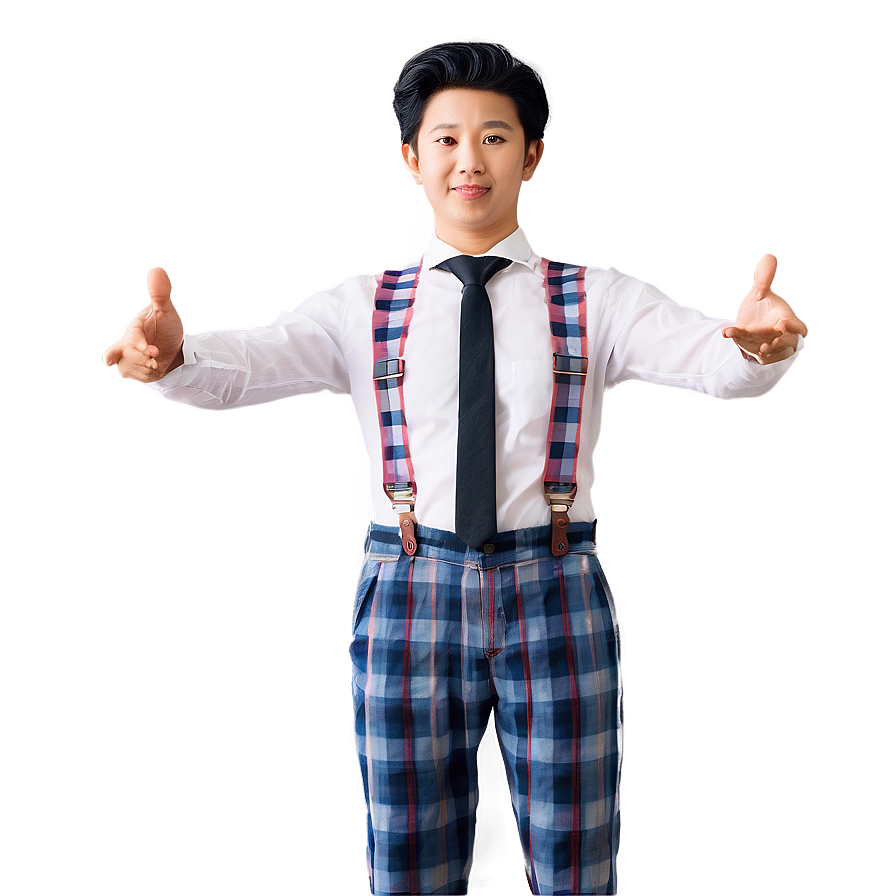 Gingham Suspenders Png 7 PNG Image