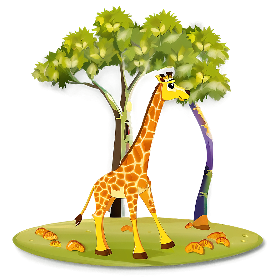 Giraffe Amongst The Trees Png Xyc PNG Image