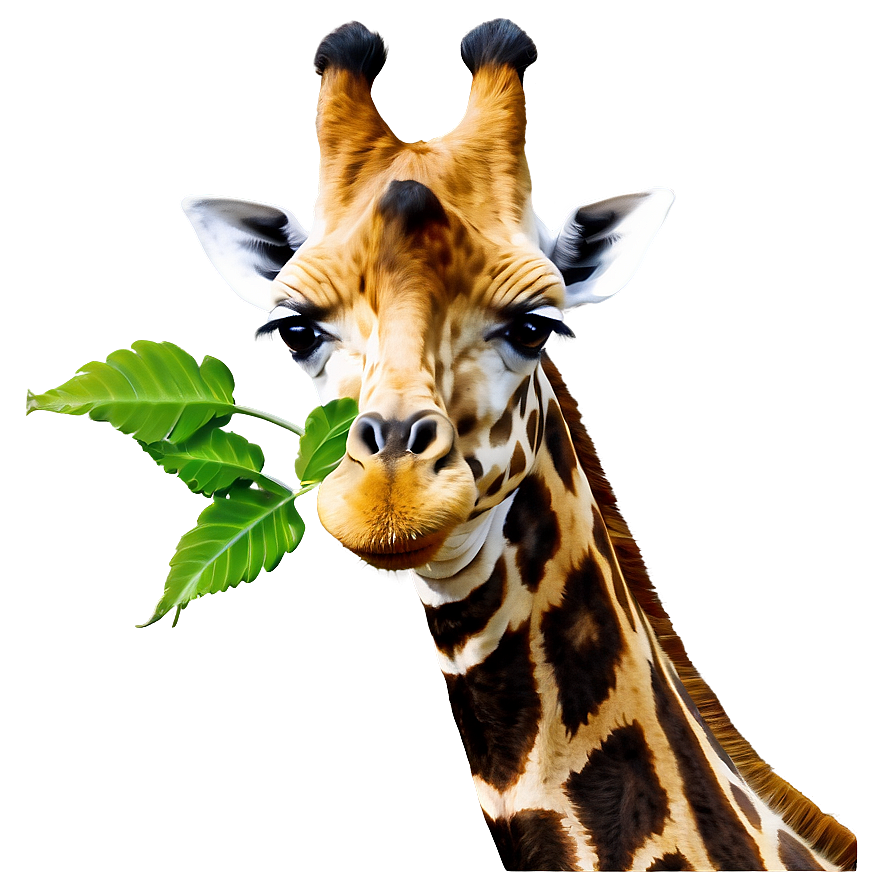 Giraffe Eating Leaves Png Nrs59 PNG Image