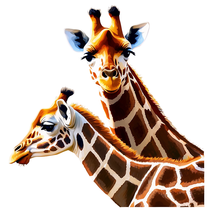 Giraffe Family Sunset Png Efu66 PNG Image