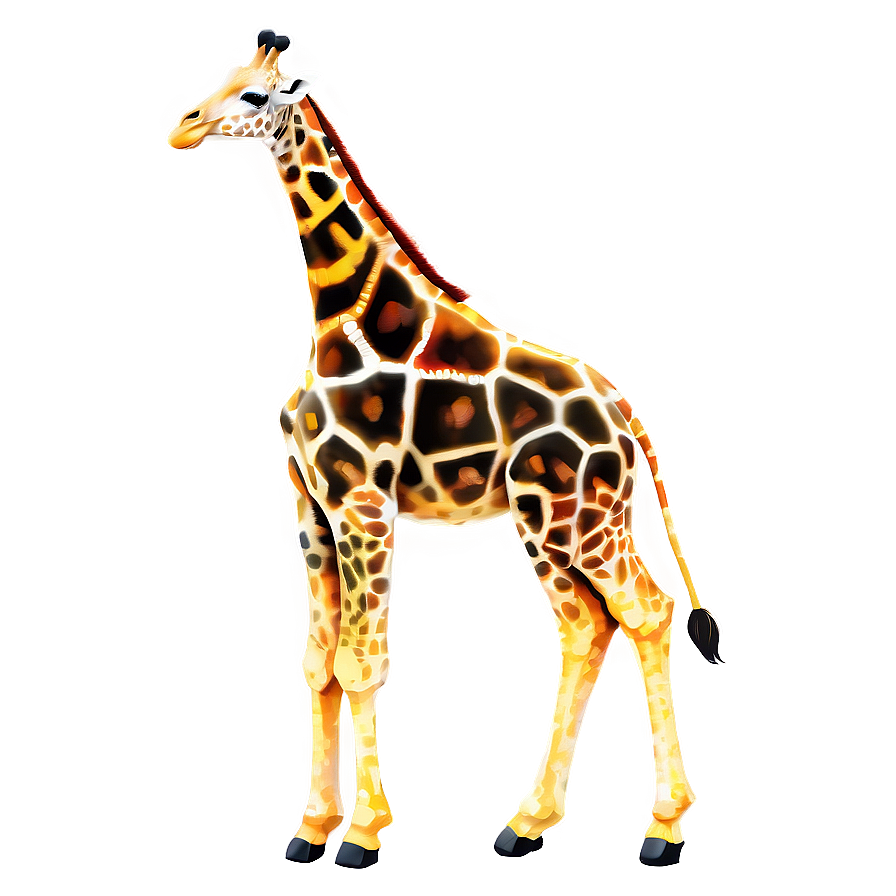 Giraffe With Birds Png Rmi PNG Image