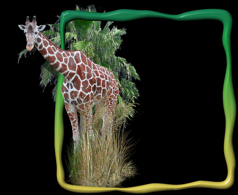 Giraffein Frame PNG Image