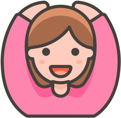 Girl Cartoon Emoji Icon PNG Image