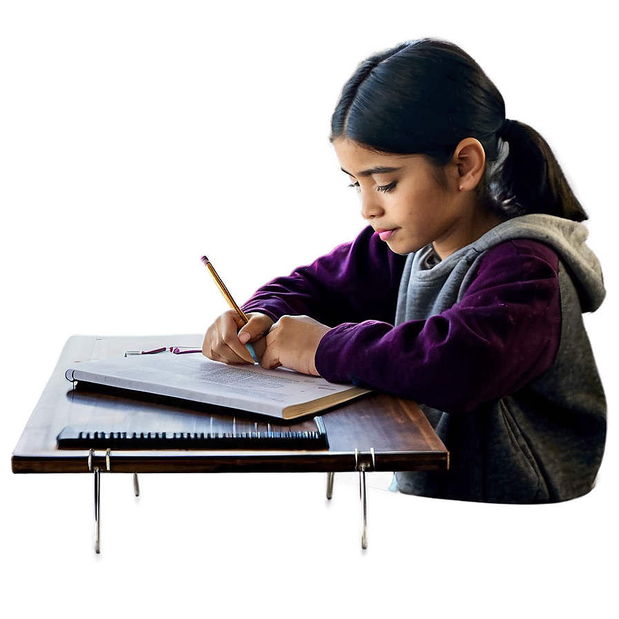 Girl Doing Homework Png Sly PNG Image