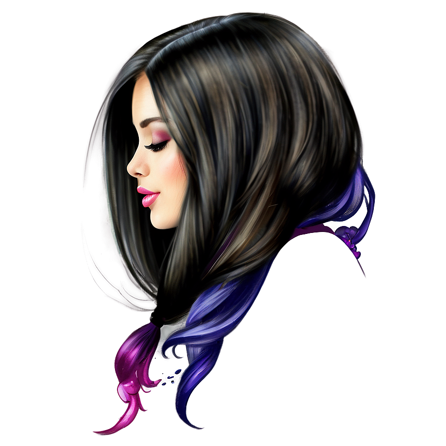 Girl Hair Watercolor Png 06132024 PNG Image