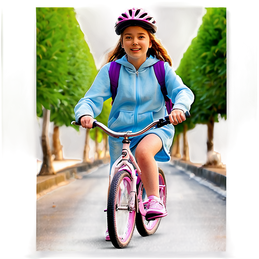 Girl Riding Bicycle Png 72 PNG Image