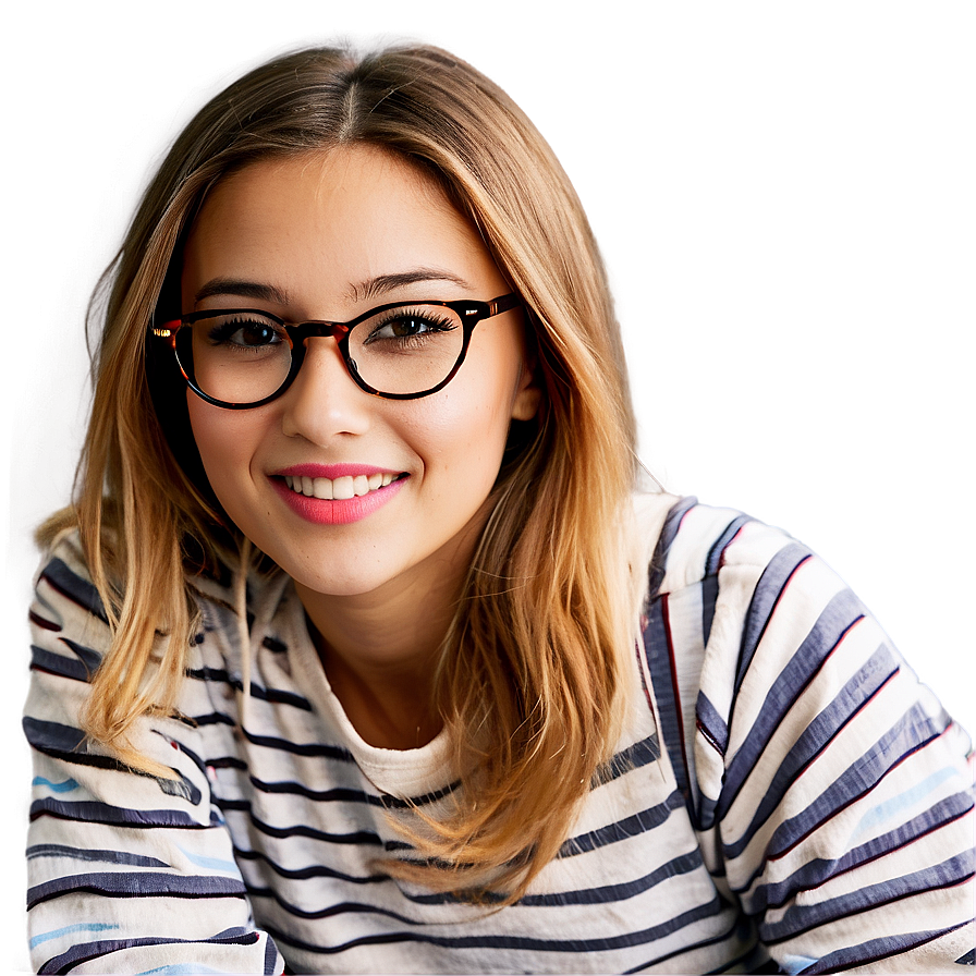 Girl With Glasses Png 43 PNG Image