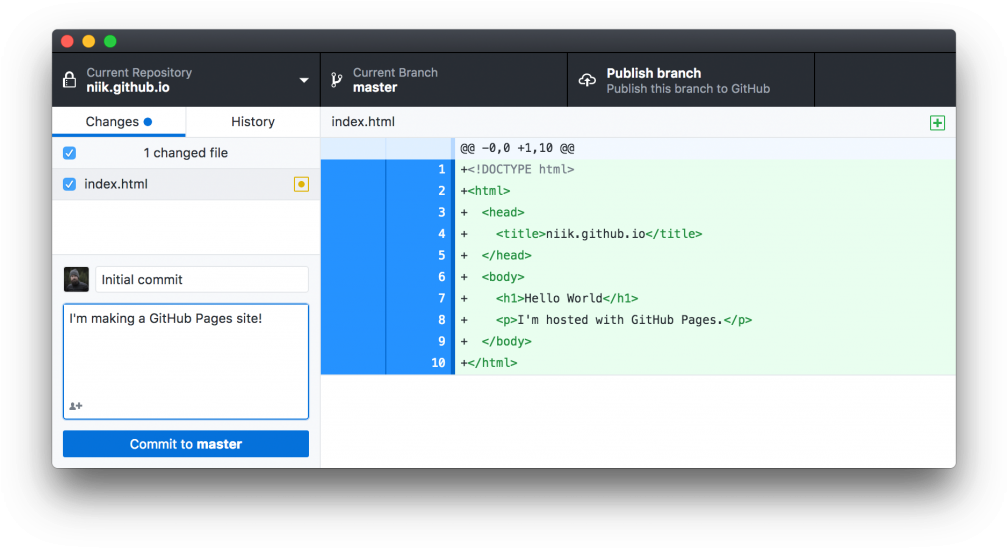 Git Hub Desktop Commit Interface PNG Image