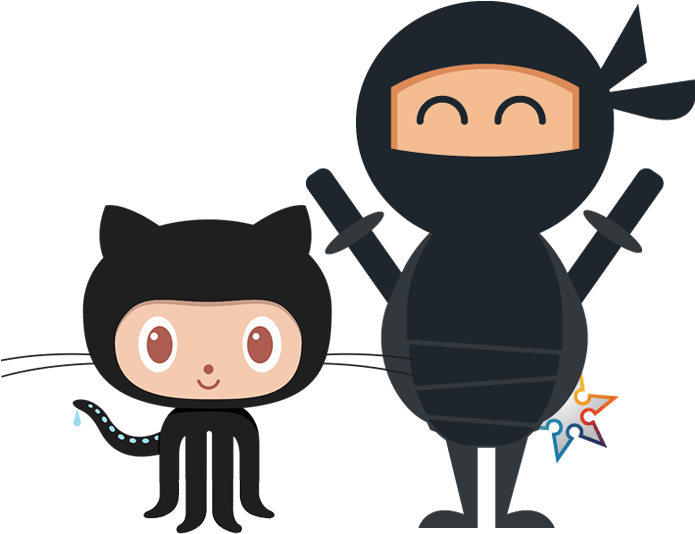 Git Hub Mascots Octocatand Monathe Ninja PNG Image