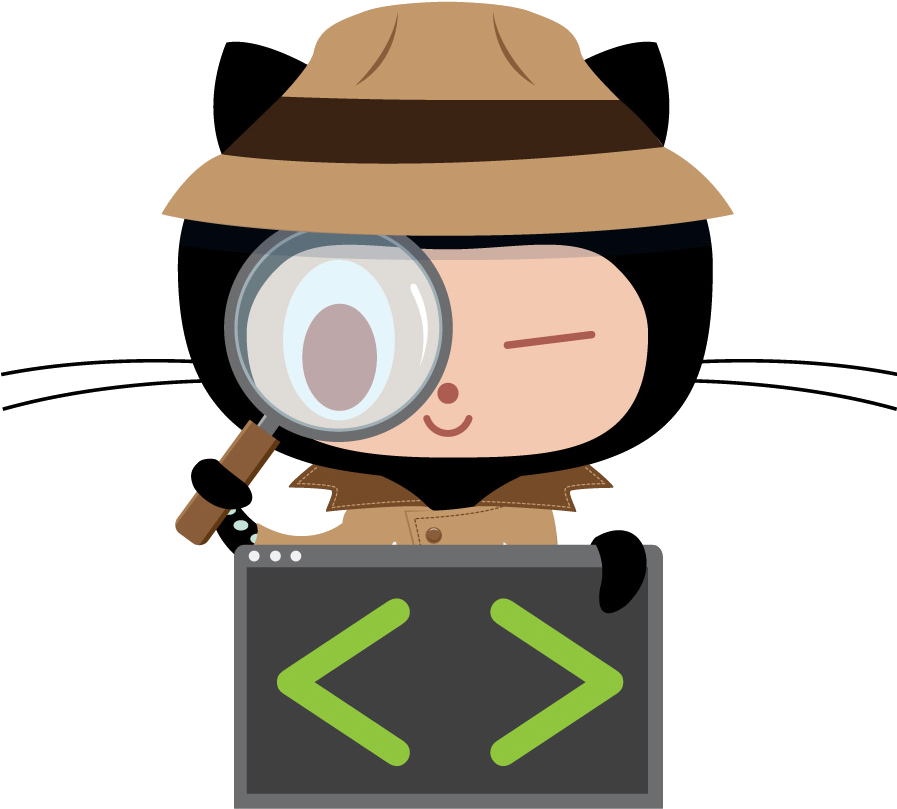 Github Mascot Detective Cartoon PNG Image