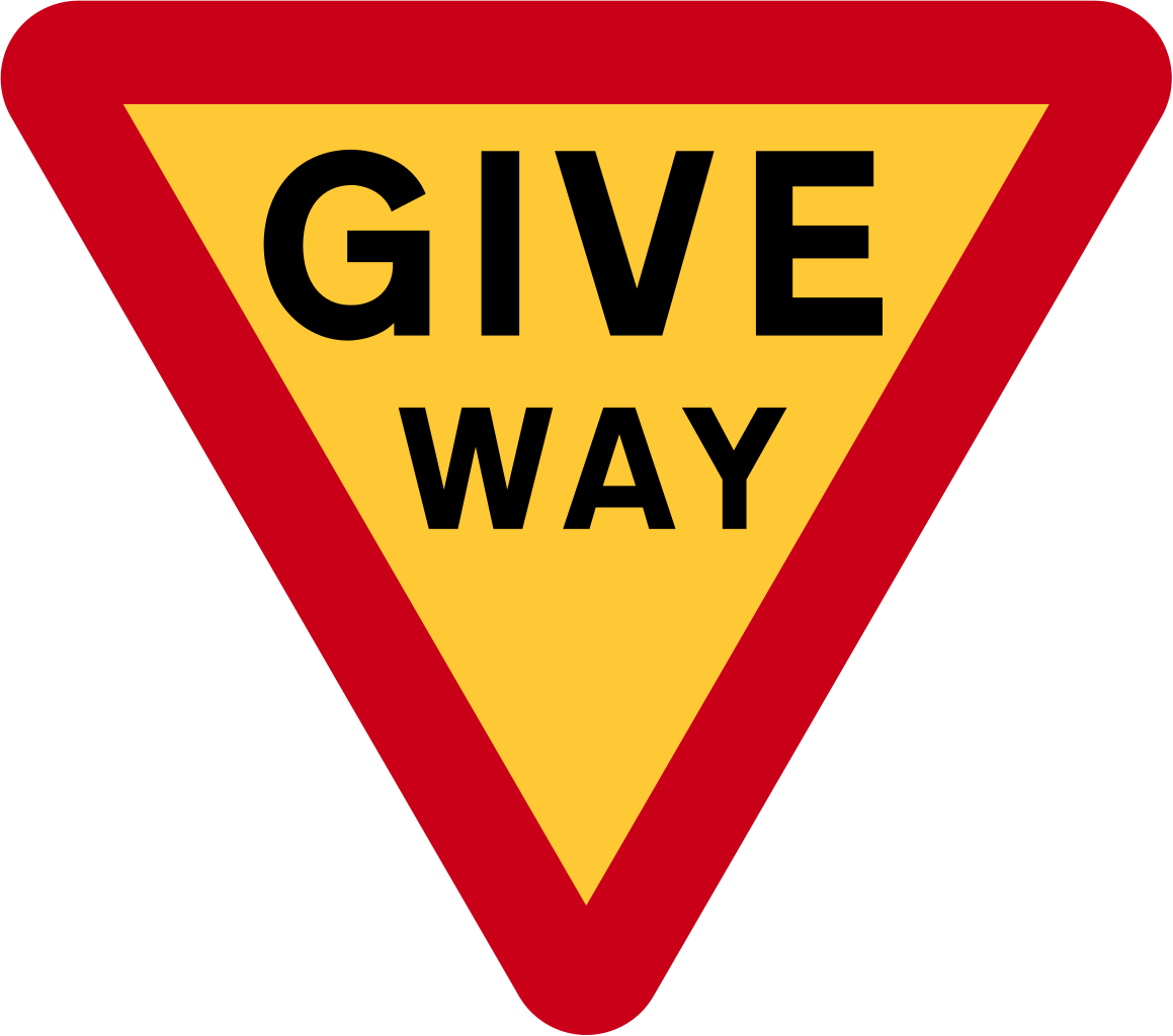 Give Way Traffic Sign PNG Image