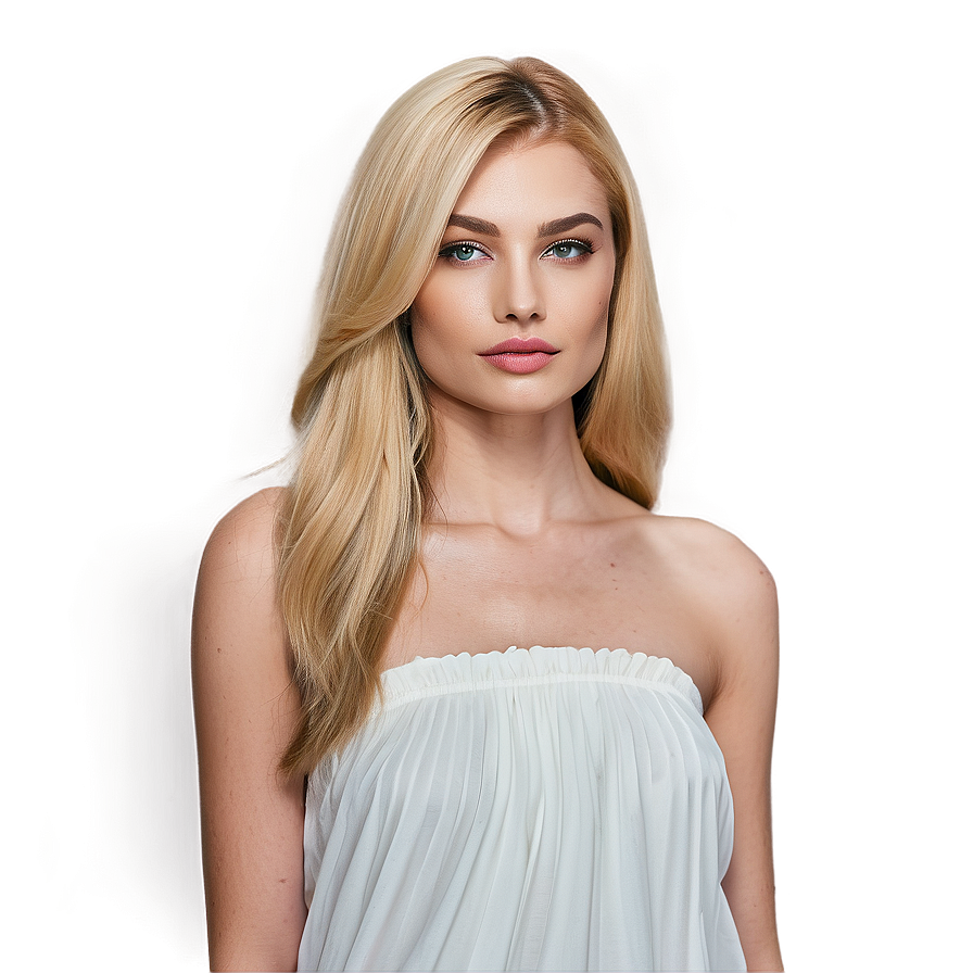 Glamorous Blond Hair Png Pco PNG Image