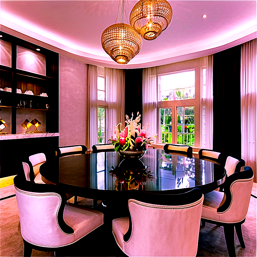 Glamorous Dining Room Features Png 28 PNG Image