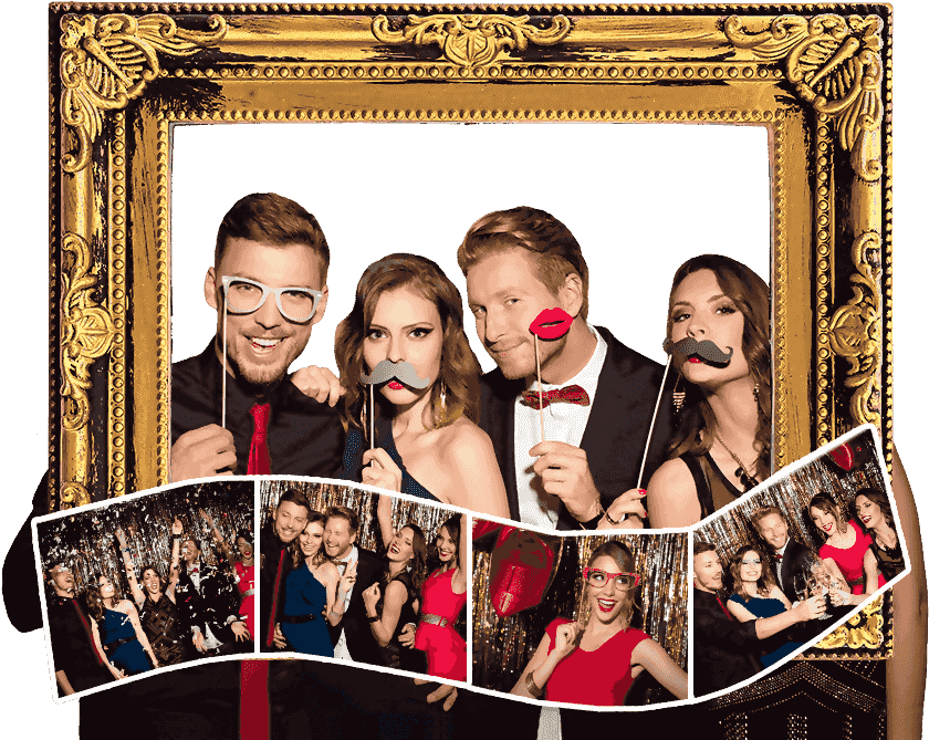 Glamorous Photo Booth Fun PNG Image