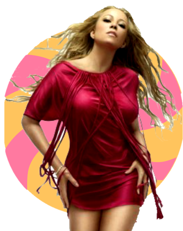 Glamorous Red Dress Pose PNG Image