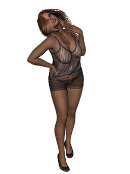 Glamorous3 D Model Pose PNG Image