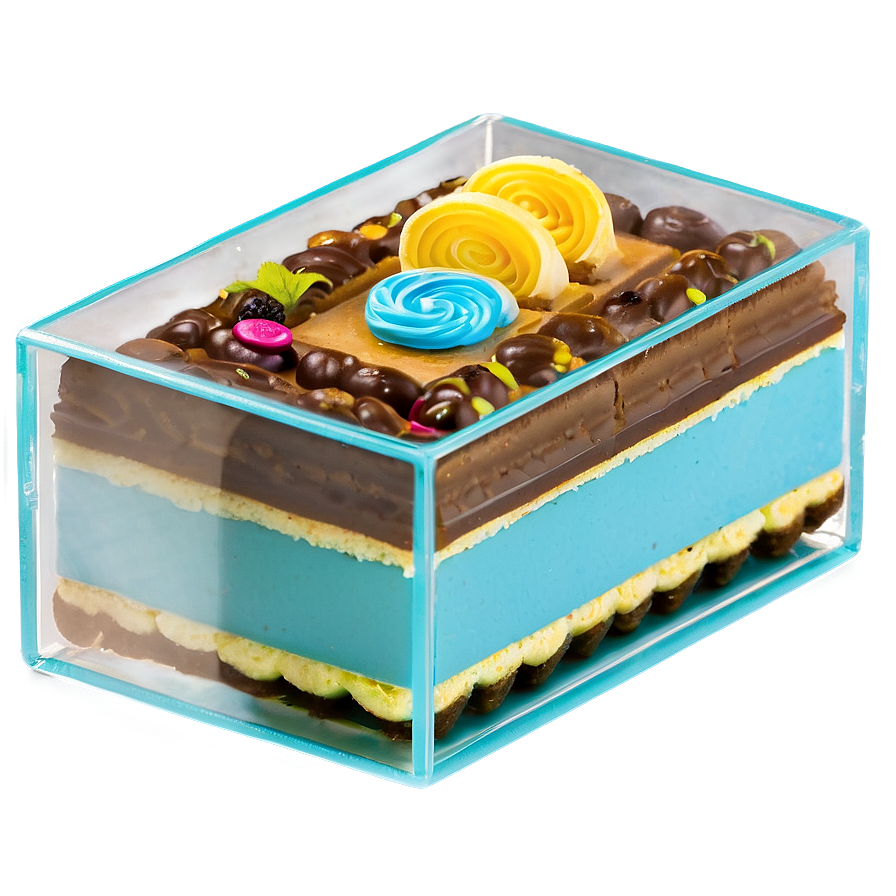 Glass Cake Box Png Mqo43 PNG Image