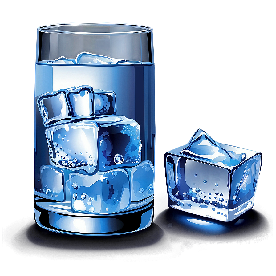 Glass Of Water With Ice Cubes Png 05252024 PNG Image