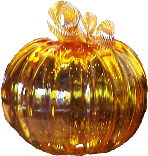 Glass Pumpkin Decoration PNG Image