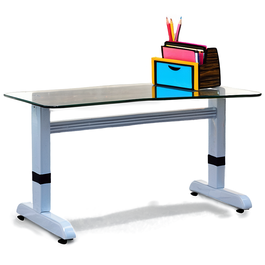 Glass Top Student Desk Png Hvi91 PNG Image