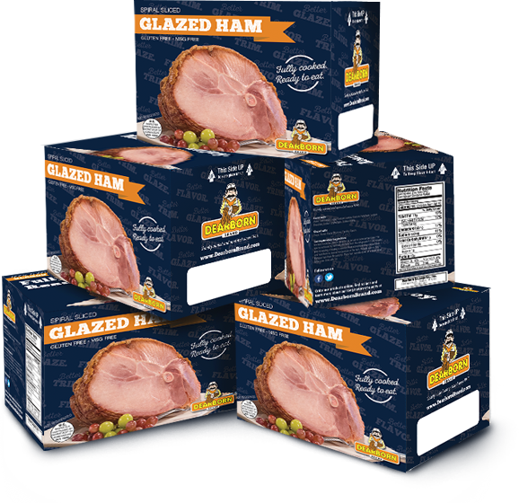 Glazed Ham Product Boxes PNG Image