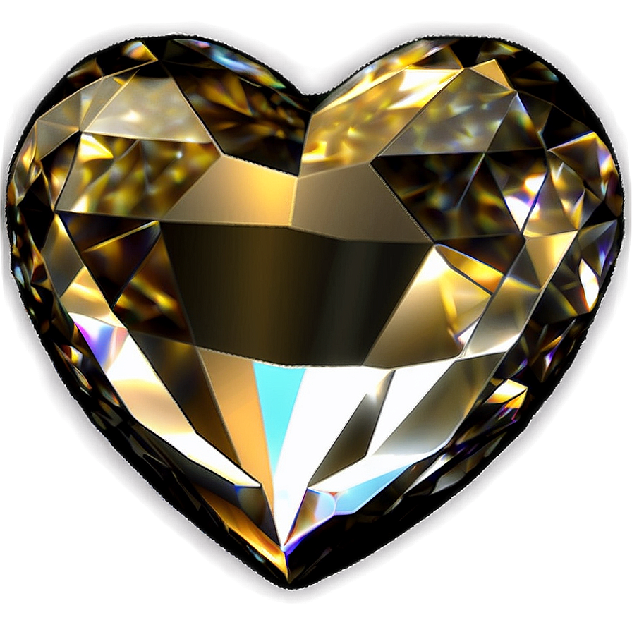 Gleaming Diamond Love Heart Png Hdg22 PNG Image