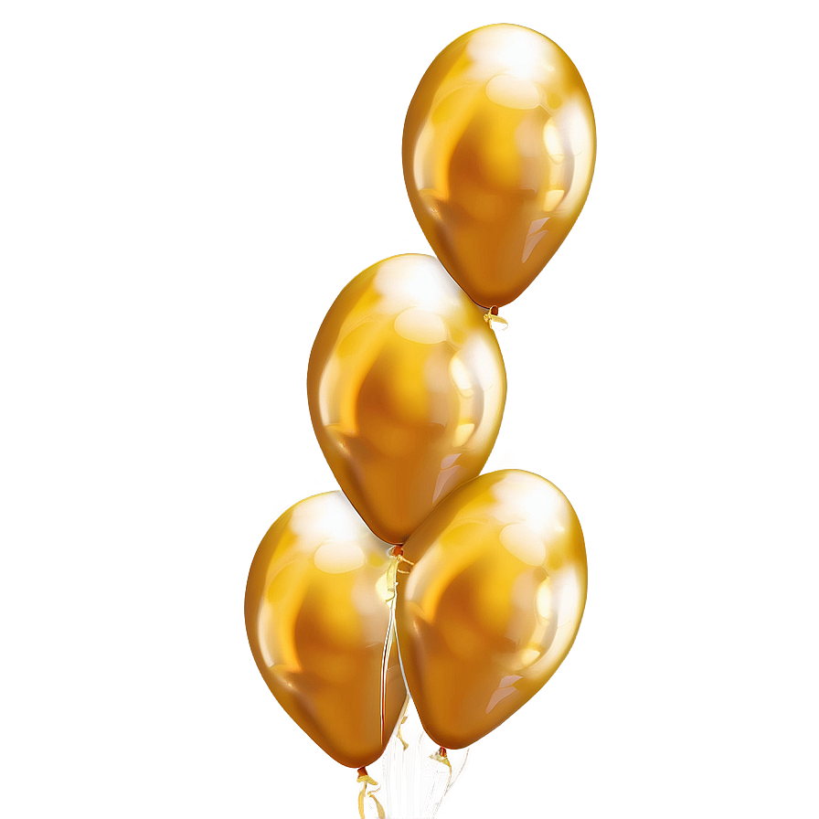 Gleaming Gold Balloons Png 05252024 PNG Image