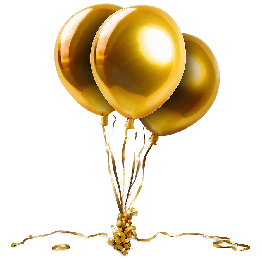 Gleaming Gold Balloons Png 74 PNG Image