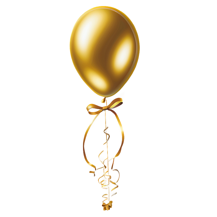 Gleaming Gold Balloons Png Peg PNG Image