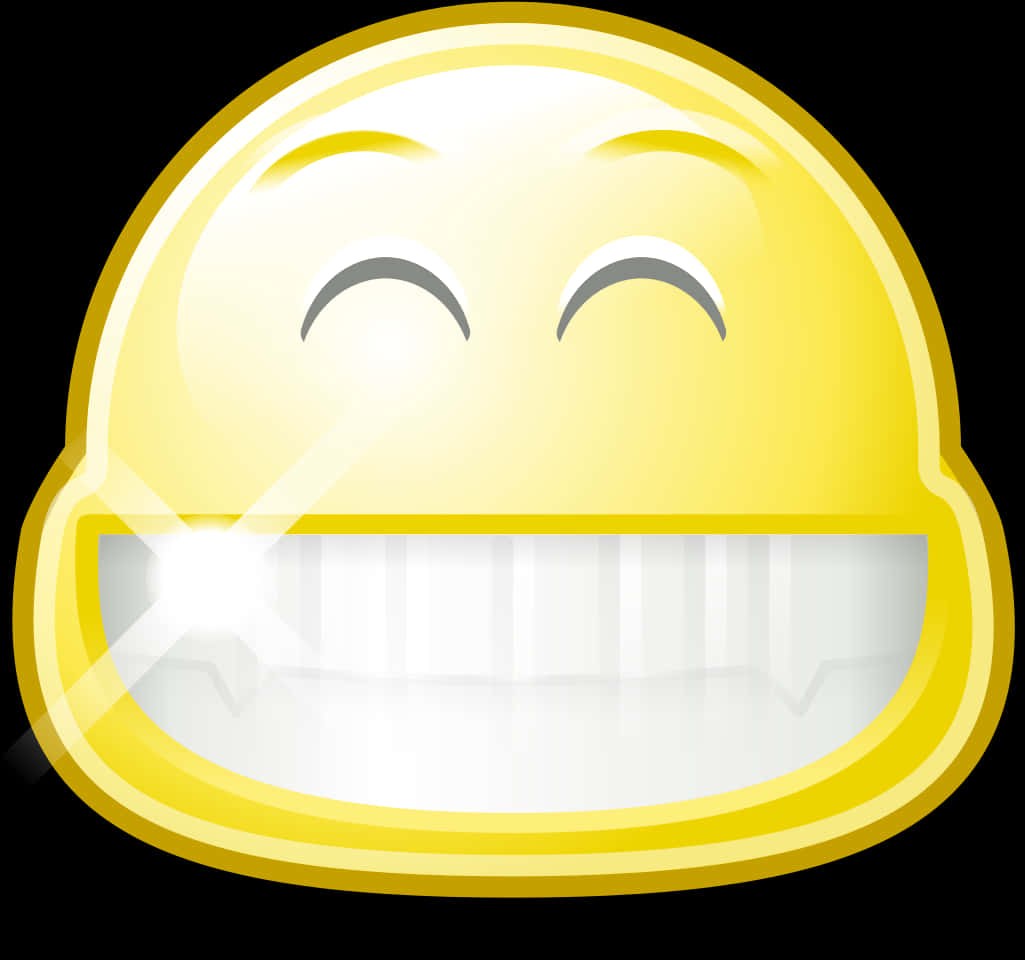 Gleaming Smile Emoji PNG Image