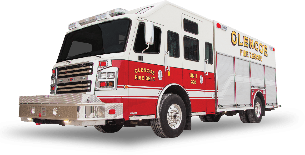 Glencoe Fire Rescue Truck PNG Image