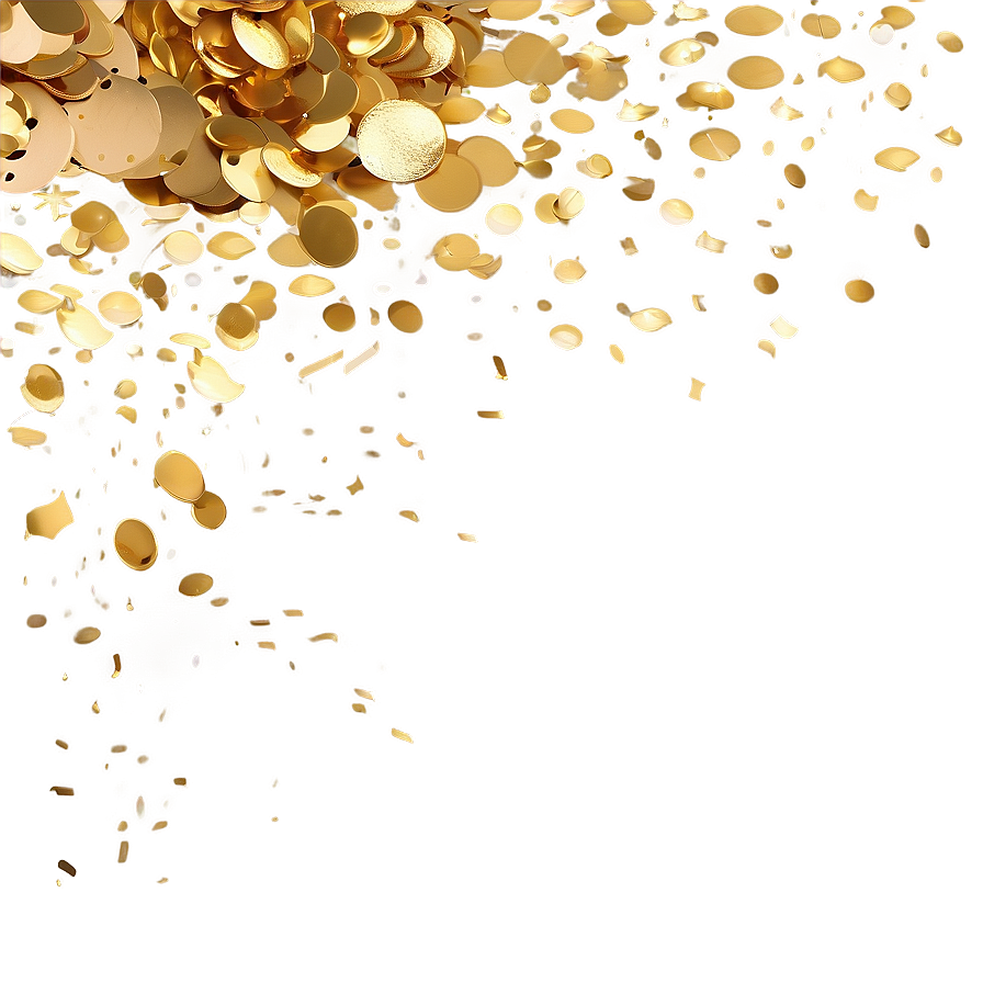 Glimmering Gold Confetti Png 61 PNG Image