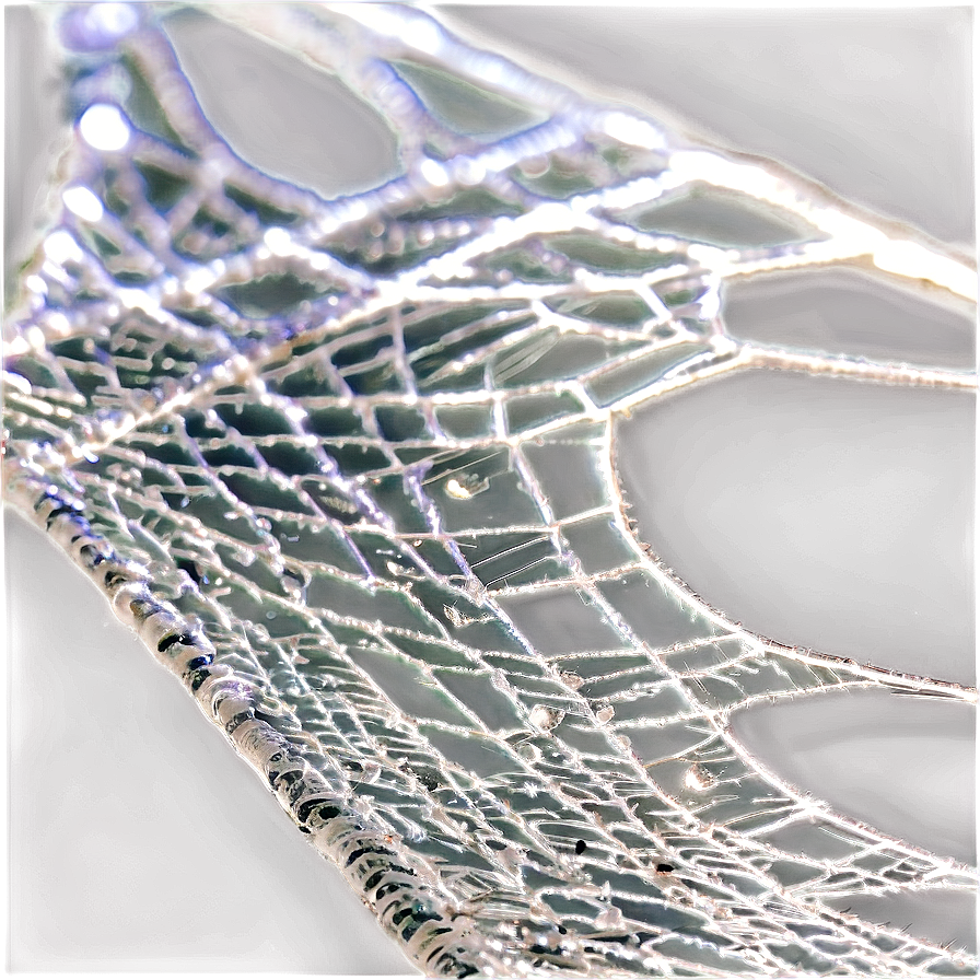 Glistening Spider Web Closeup PNG Image