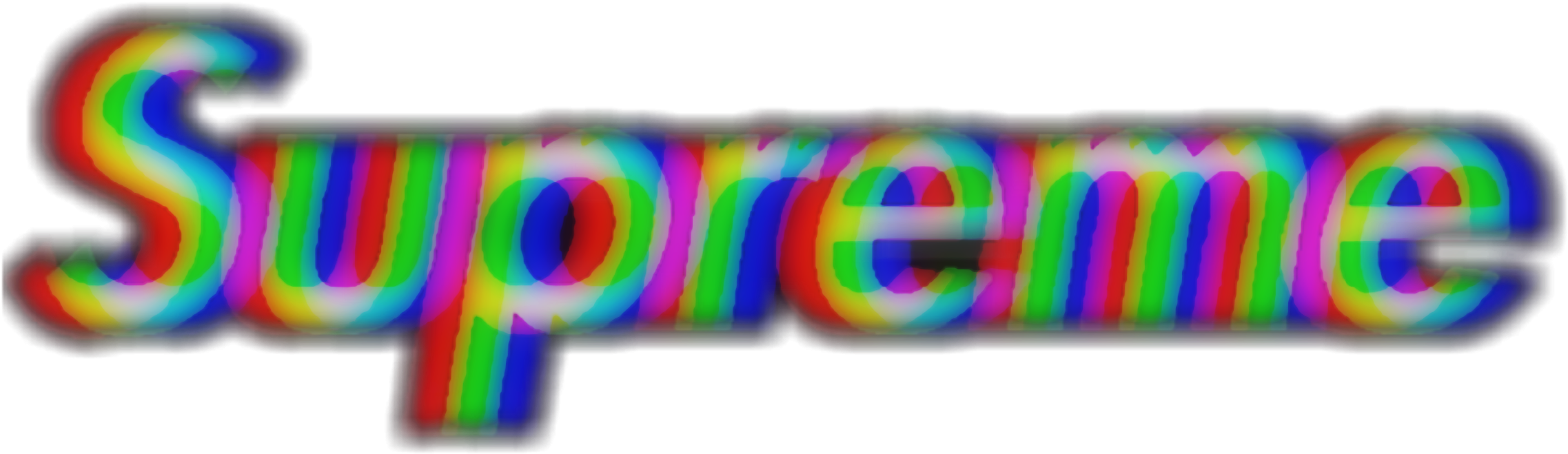 Glitch Effect Supreme Logo PNG Image