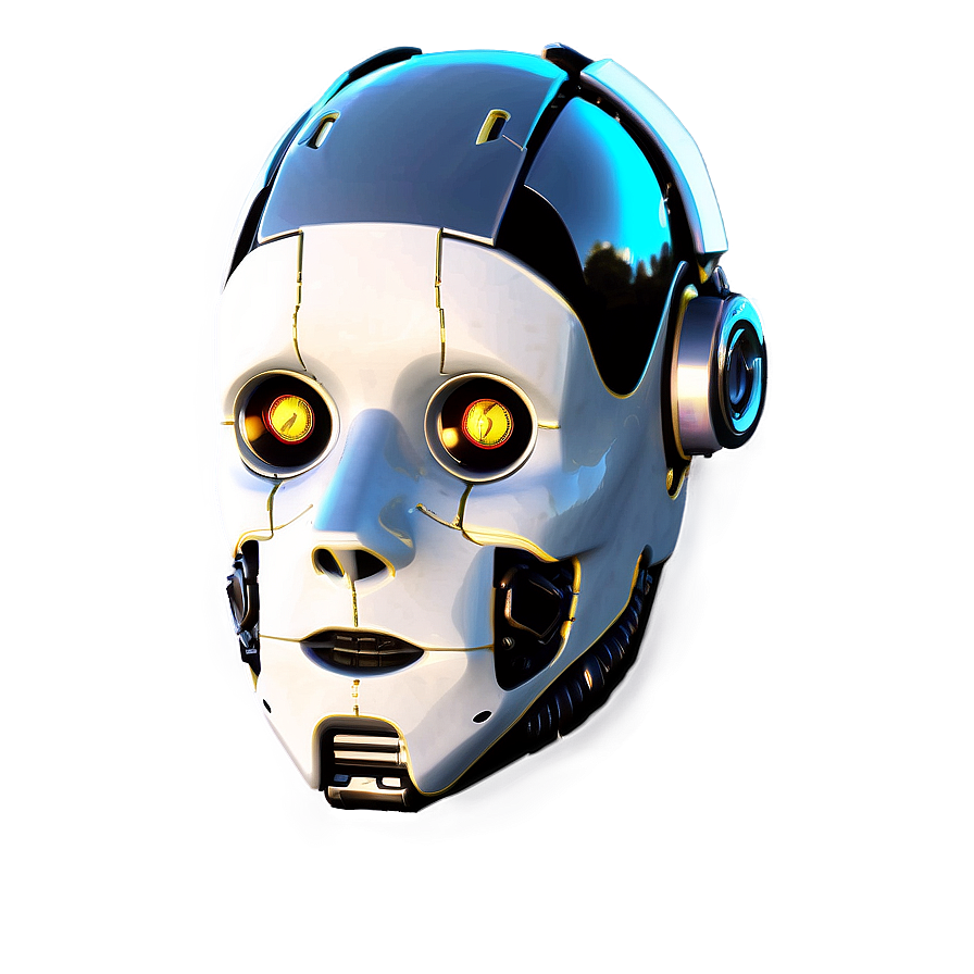 Glitch Robot Head Png Fmg55 PNG Image