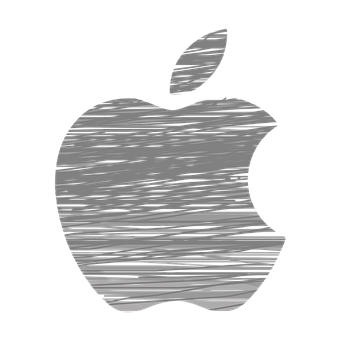 Glitched Apple Logo PNG Image