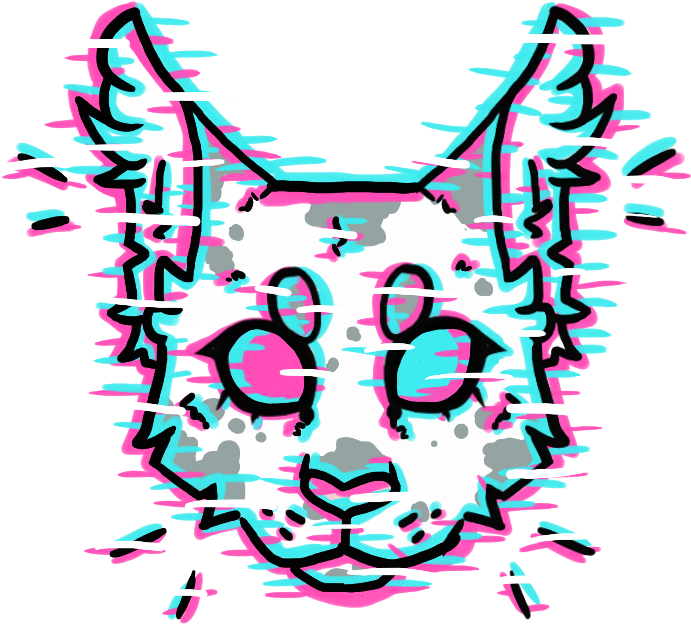 Glitched Tiger Avatar PNG Image