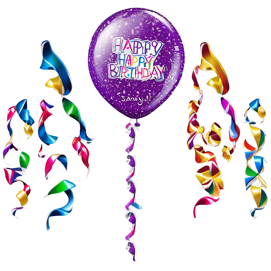 Glitter Birthday Balloon Png Sah59 PNG Image