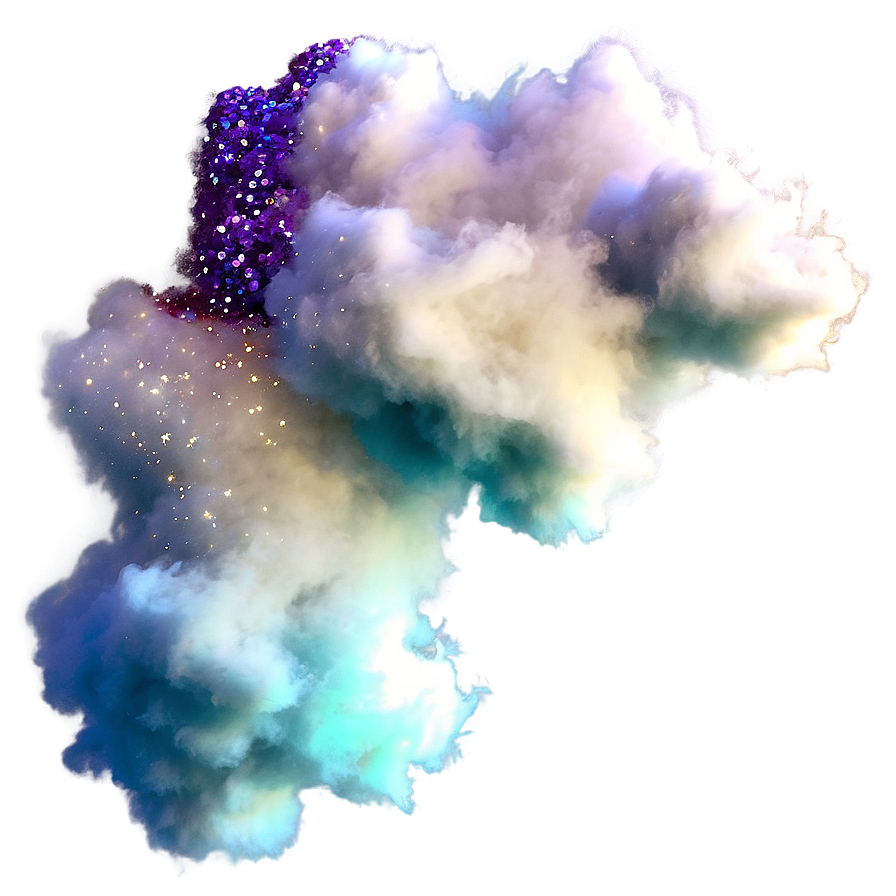 Glitter Cloud Fluffy Png Uhu10 PNG Image