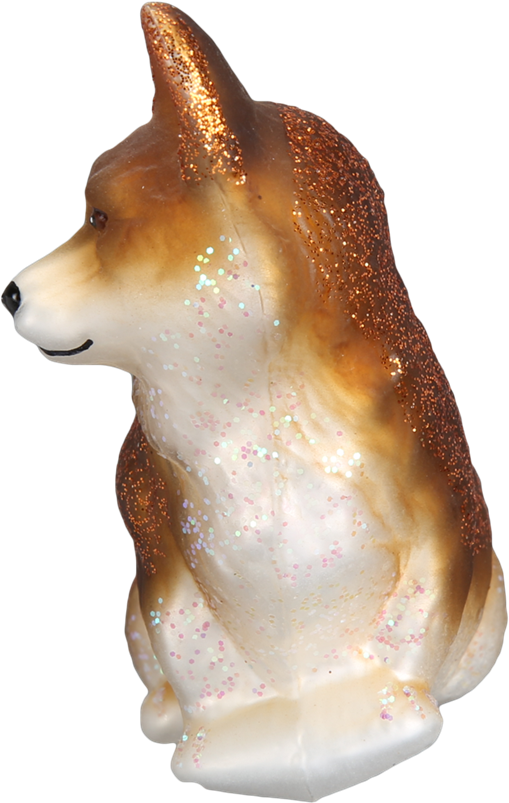 Glitter Corgi Figurine.png PNG Image