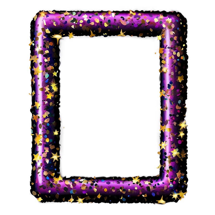 Glitter Effect Photo Border Png Hrc PNG Image