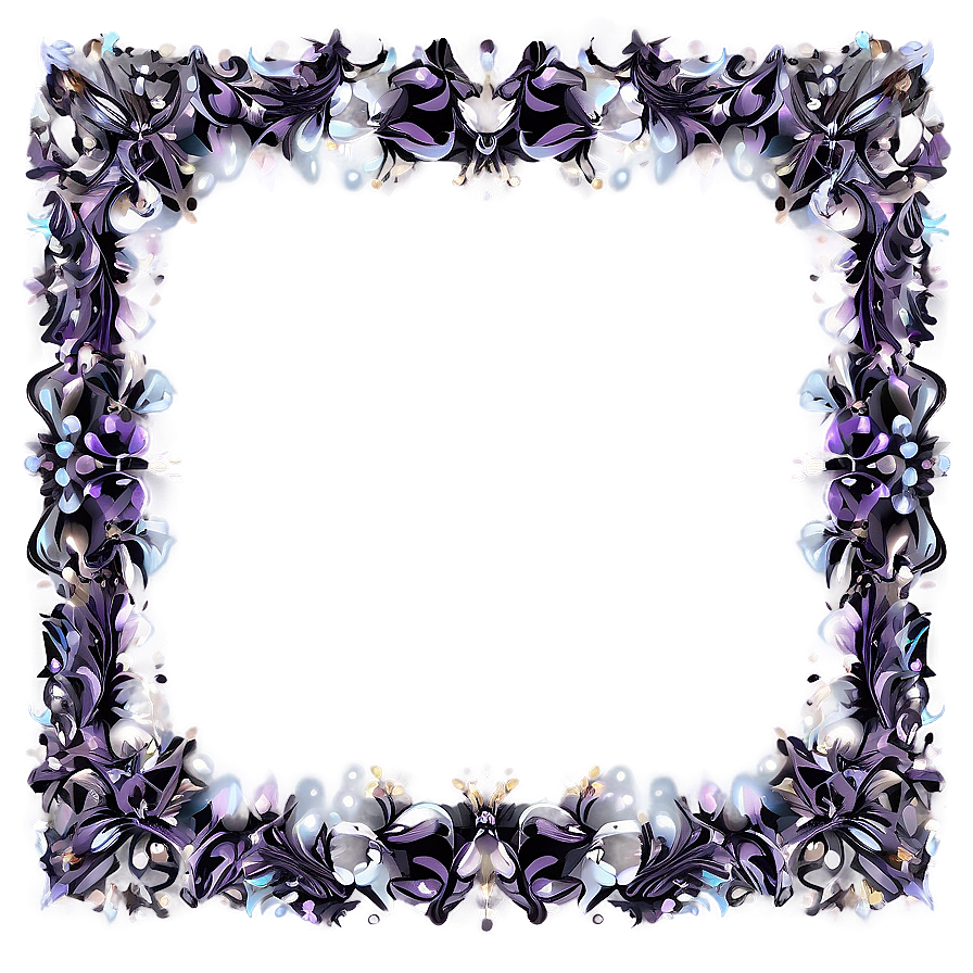 Glitter Frame Border Png Qbm91 PNG Image