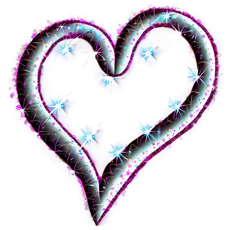 Glitter Heart D PNG Image